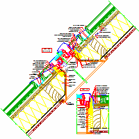 Roto Okna Dachowe Sp. z o.o. - Интегрированное окно R8 в с олнечные коллекторы, установка 1x2 - EBZWDFR8-032 dwg