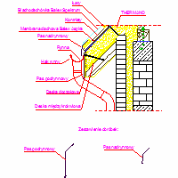 Balex Metal Sp. z o.o. - THERMANO termoizolacja dachów skośnych - 1.3.2. Termoizolacja nakrokwiowa. Detal okapu. Wariant II. dwg