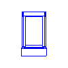 Roto Okna Dachowe Sp. z o.o. - System podwyższający Designo R4 PVC z blokiem WD 94x140 cm - widok z przodu dwg