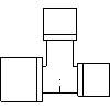 KAN Sp. z o.o. - Trójnik 25 x 18 x 18 - widok dwg