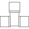 KAN Sp. z o.o. - Trójnik 25 x 25 x 25 - widok dwg