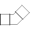 KAN-therm GmbH - PPSU elbow 45 63 x 63 - View dwg