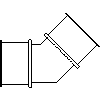 KAN-therm GmbH - PPSU elbow 45 50 x 50 - View dwg