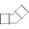 KAN-therm GmbH - PPSU elbow 45 32 x 32 - View dwg