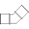 KAN Sp. z o.o. - Kolano 45 PPSU 40 x 40 - widok dwg