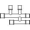 KAN-therm GmbH - Tee staggered 20 x 16 x 16 - View dwg