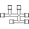 KAN Sp. z o.o. - Trójnik mijankowy 16 x 16 x 16 - widok dwg