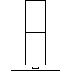 Falmec  - Island cooker hood size 90 - Front view dwg