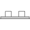 Falmec  - Ceiling hood size 140 - Front view dwg