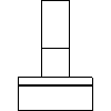 Falmec  - island cooker hood size 90 closed - Front view dwg