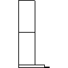 Falmec  - Eaves trim size 60 - Side view dwg