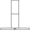 Falmec  - Island cooker hood size 120 - Front view dwg
