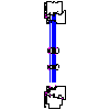 STOLBUD Włoszczowa - Okno  Prestige/modern quadrat 21 Uchylne 2 - przekroj pionowy dwg