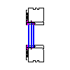 STOLBUD Włoszczowa - Okno  Prestige/modern quadrat 26 Witryna prostokątna - przekroj pionowy dwg