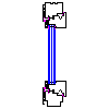 STOLBUD Włoszczowa - Okno  Prestige/modern quadrat 4 Prostokątne rozwierno uchylne - przekroj pionowy dwg