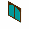 STOLBUD Włoszczowa - Prestige Window / modern quadrat 17 two-part arc - 2200x2100 (3D) dwg