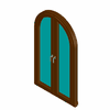 STOLBUD Włoszczowa - Prestige Window / modern quadrat 10 arched bipartite - 1200x2100 (3D) dwg