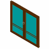 STOLBUD Włoszczowa - Prestige Window / modern quadrat 16 bisected with  headband - 2200x2100 (3D) dwg