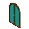 STOLBUD Włoszczowa - Window Record / soft line 10 arched bipartite - 1200x2100 (3D) dwg