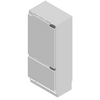 BSH Hausgeräte GmbH A company of the Bosch Group - Vario fridge-freezer combination 400 series RB492301 - 3D zip