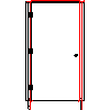 ALSANIT sp. z o.o. - Cabins with cloakroom - with door - Front view dwg