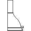 Falmec  - Wall 90 cm - Side view dwg