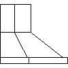 Falmec  - Corner 100 cm - Front view dwg