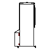 Buderus - Buderus Logatherm WPL 6 B AR heat pump air-water reversible 6kW bivalent - Left dwg