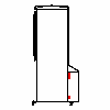 Buderus - Buderus Logatherm WPL 6 B AR heat pump air-water reversible 6kW bivalent - Right dwg