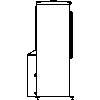 Buderus - Buderus Logatherm WPL 11 B AR heat pump air-water 11kW reversible bivalent - Left dwg