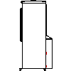 Buderus - Buderus Logatherm WPL 11 B AR heat pump air-water 11kW reversible bivalent - Right dwg