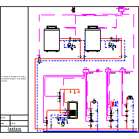 Junkers - Boiler standing Suprapur KBR - 2 x KBR_FW500_HW_2 c.o._1 x x + 1 x c.wu. c.t._2011_12 dwg