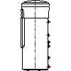 Junkers - Heat pump for  hot water Supraeco SWI - Side dwg