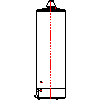 Junkers - Capacitive heaters hot water DHW  S 190-1 - Side dwg