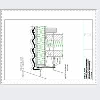 ROCKWOOL Limited - Rockpanel - Section through the vertical edge of the roof trim panels Rockpanel on a wooden structure RETAIL 509 dwg