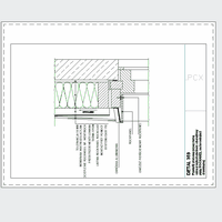 ROCKWOOL Limited - Rockpanel - A vertical section through the frame windows with trim frame Rockpanel on a wooden structure RETAIL 359 dwg