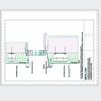 ROCKWOOL Limited - Rockpanel - Vertical section through the window frame of the finish on the frame sheet aluminum structure DETAIL 2-351 dwg