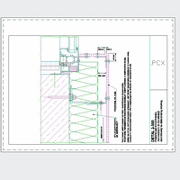 ROCKWOOL Limited - Rockpanel - Cross section of Rockpanel fixed to the aluminum structure at the junction of the window frame DETAIL 2-300 dwg