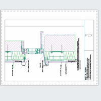 ROCKWOOL Limited - Rockpanel - A vertical section through the frame windows with trim frame Rockpanel on aluminum structure DETAIL 2-350 dwg