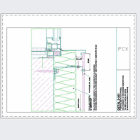 ROCKWOOL Limited - Rockpanel - Cross section of Rockpanel fixed to the aluminum structure at the junction of the window frame (finish of the sheet) DETAL_2-301 dwg