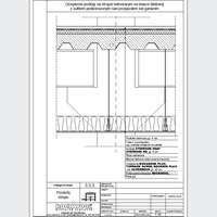 ROCKWOOL Limited - Cross section of the ceiling - Warming the floor to the ceiling concrete on corrugated metal sheet of the suspended ceiling above the garage or passing dwg