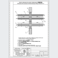 ROCKWOOL Polska sp. z o.o. - Przejście przez ścianę lekką lub masywną - System zabezpieczeń przejść instalacyjnych FIREPRO. Zabezpieczenie według WARIANTU II dwg