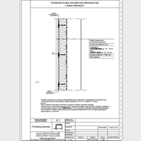 ROCKWOOL Polska sp. z o.o. - Przekrój pionowy - Ocieplenie ściany zewnętrznej osłonowej z kaset stalowych dwg