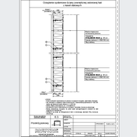 ROCKWOOL Polska sp. z o.o. - Przekrój pionowy - Ocieplenie systemowe ściany zewnętrznej osłonowej hali z kaset stalowych dwg