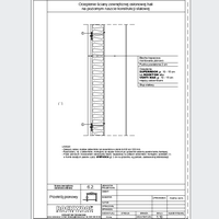 ROCKWOOL Polska sp. z o.o. - Przekrój pionowy - Ocieplenie ściany zewnętrznej osłonowej hali na poziomym ruszcie konstrukcji stalowej dwg