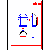 Röben  - Roof gutter initial large semicircular - Gąsior initial large semicircular dwg