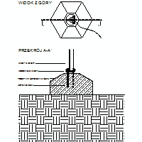 GAJA - MASZTY, FLAGI - Details of mobile masts - Retail base, mast 6m dwg