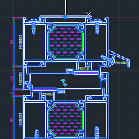 Alufire UK - Fire window ALUFIRE - Windows ALUFIRE fire - a cross section through the frame dwg