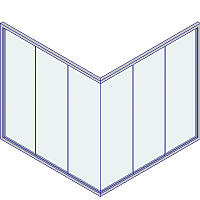 Alufire UK - Without montins wall of fire ALUFIRE VISION LINE T30 - Bezszprosowa wall of fire. ALUFIRE Vision Line - Angle connection rfa