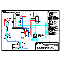 Dimplex - Ground source heat pumps SI (H) - 01 015 SI (H) system bivalent (stałopalny boiler, solar panels on c.o, c.w.u), 2 heating circuits, c.w.u dwg